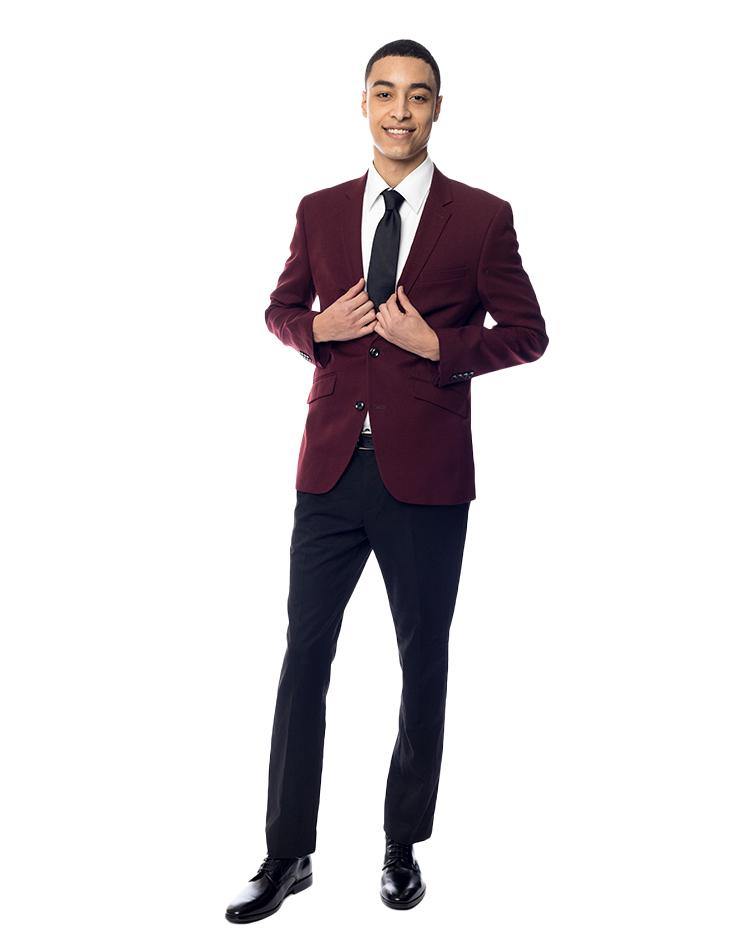 Burgundy Men's Suit Jacket - Kloth Studio Inc. - klothstudio.com