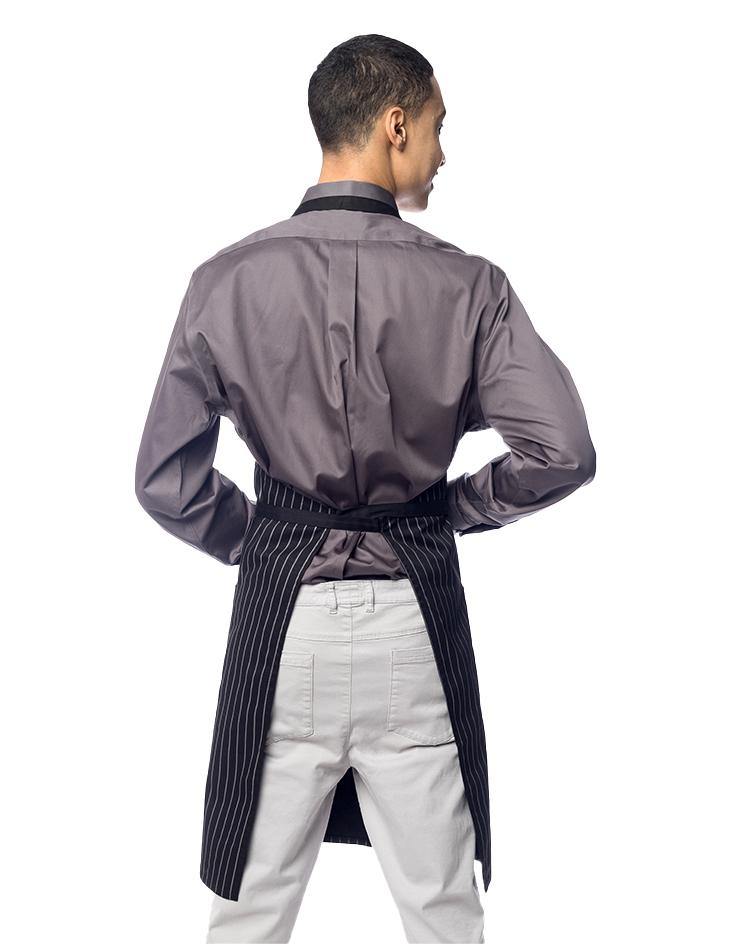 Black and Grey Stripped Bib Apron - Kloth Studio Inc. - klothstudio.com
