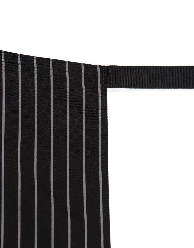 Black and Grey Stripped Bib Apron - Kloth Studio Inc. - klothstudio.com