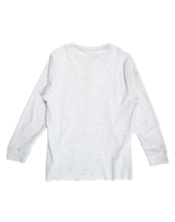 Grey Three Button Henley Shirt - Kloth Studio Inc. - klothstudio.com