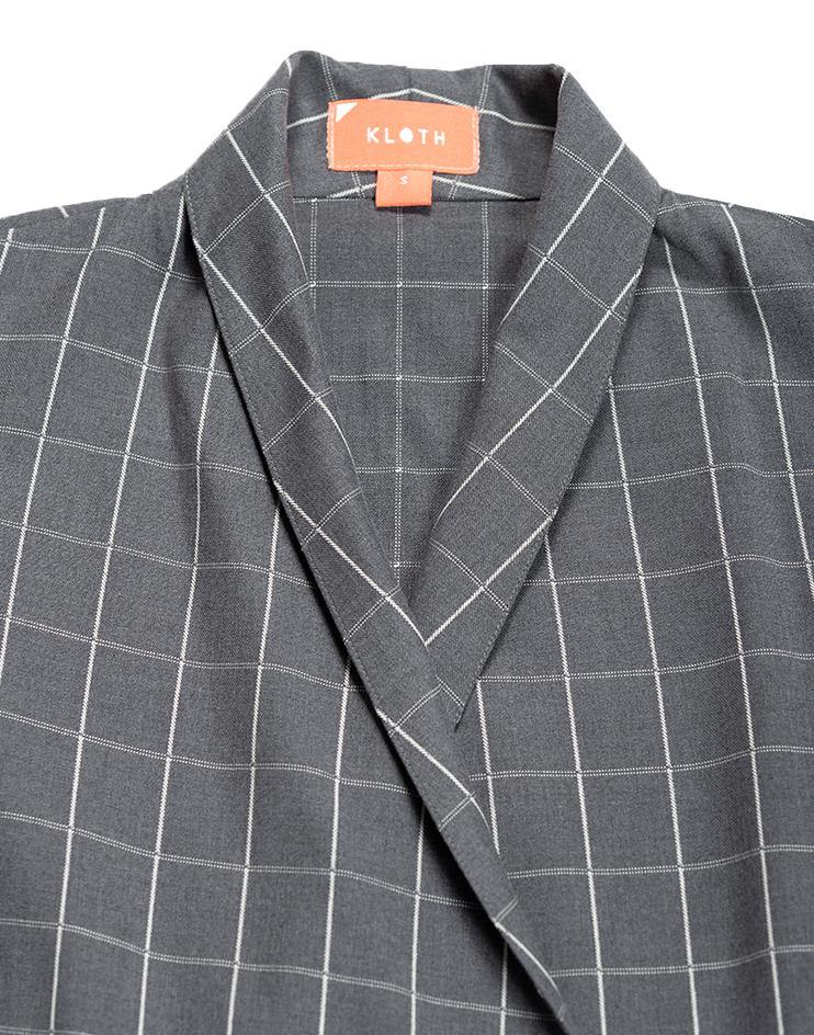 Grey Striped Tie Dress - Kloth Studio Inc. - klothstudio.com