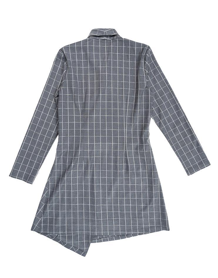 Grey Striped Tie Dress - Kloth Studio Inc. - klothstudio.com