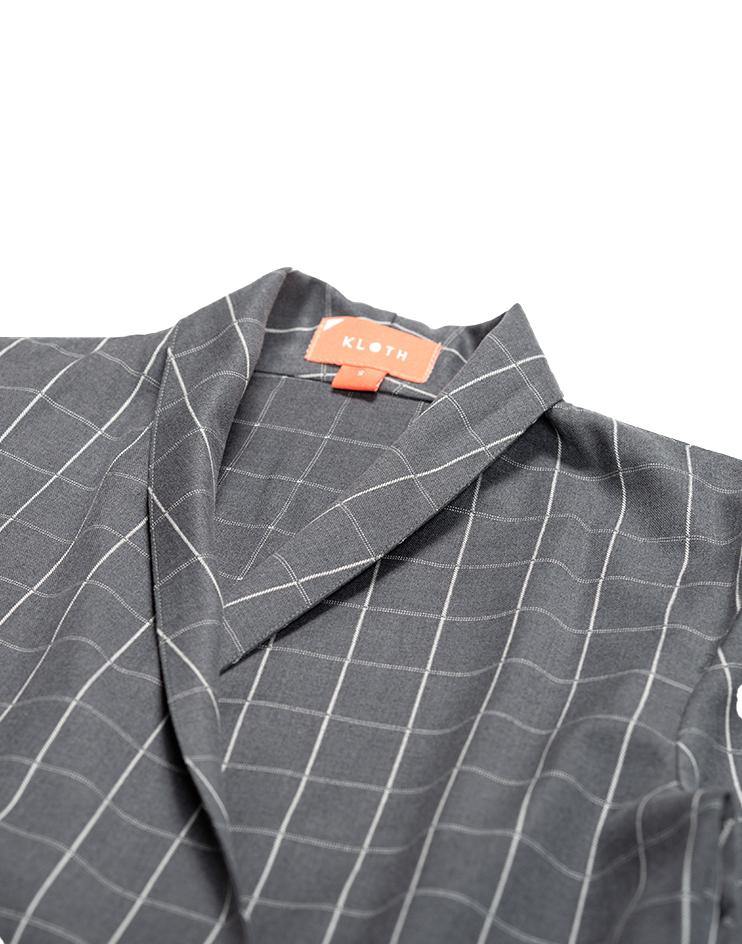 Grey Striped Tie Dress - Kloth Studio Inc. - klothstudio.com