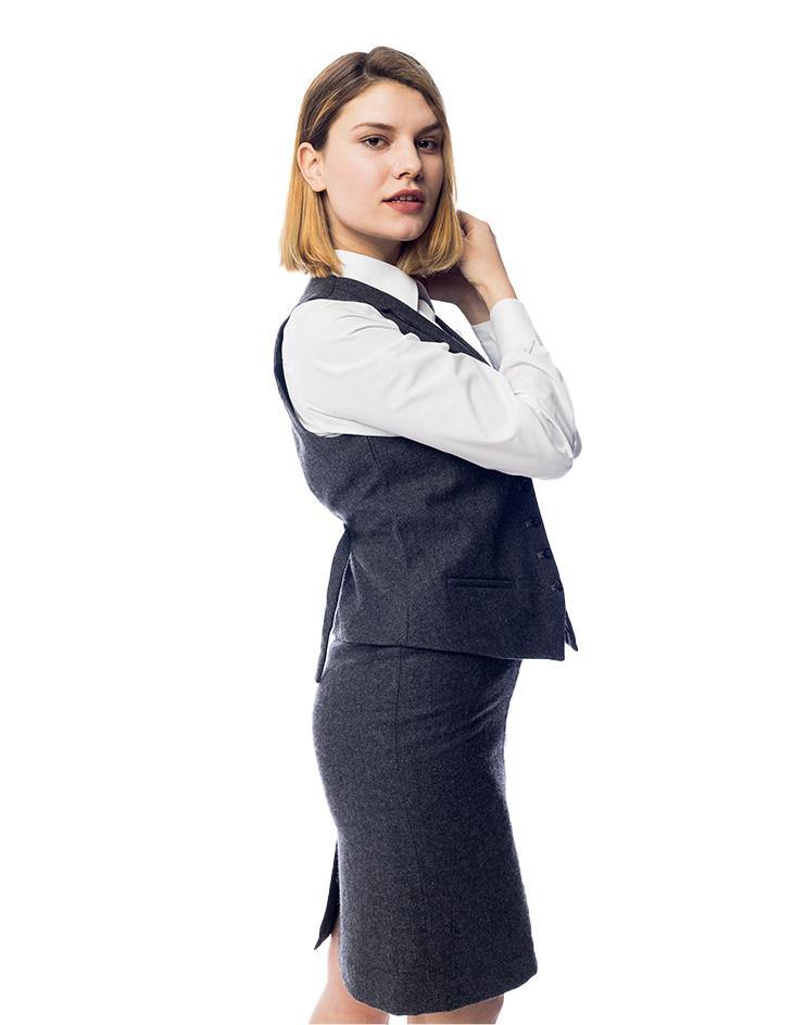 Grey Tweed Pencil Skirt - Kloth Studio Inc. - klothstudio.com