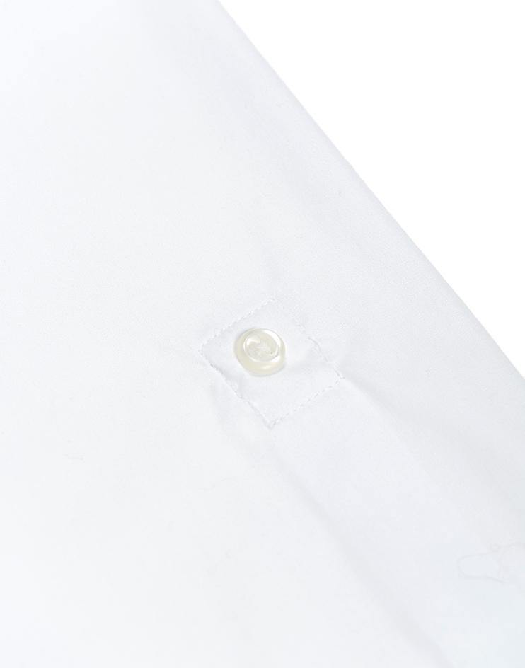White Mandarin Collar Shirt - Kloth Studio Inc. - klothstudio.com