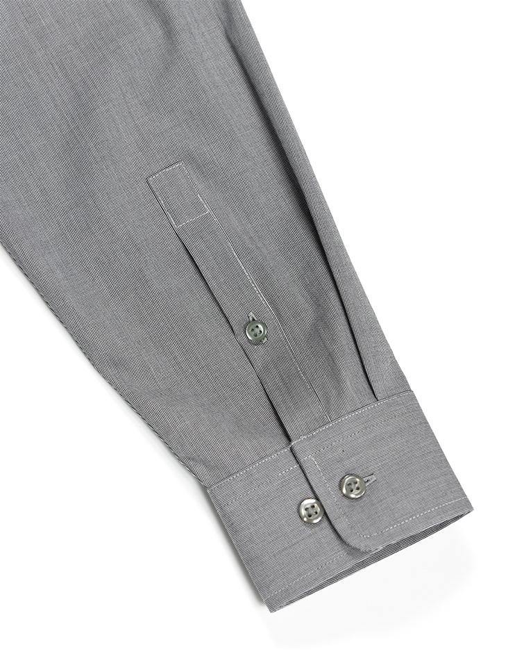 Grey Mandarin Collar Shirt - Kloth Studio Inc. - klothstudio.com