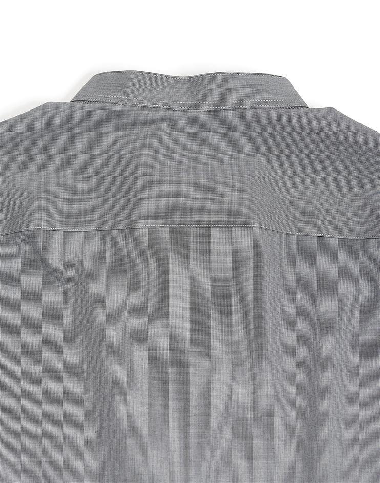 Grey Mandarin Collar Shirt - Kloth Studio Inc. - klothstudio.com
