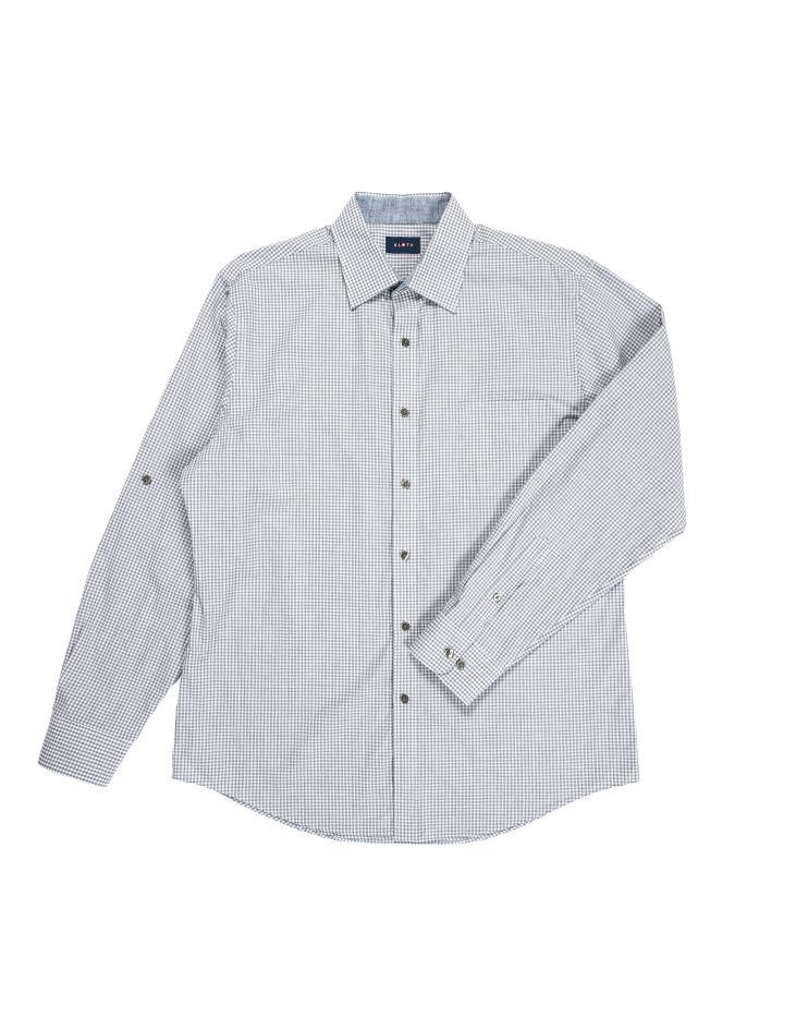 Grey and White Checkered Shirt - Kloth Studio Inc. - klothstudio.com