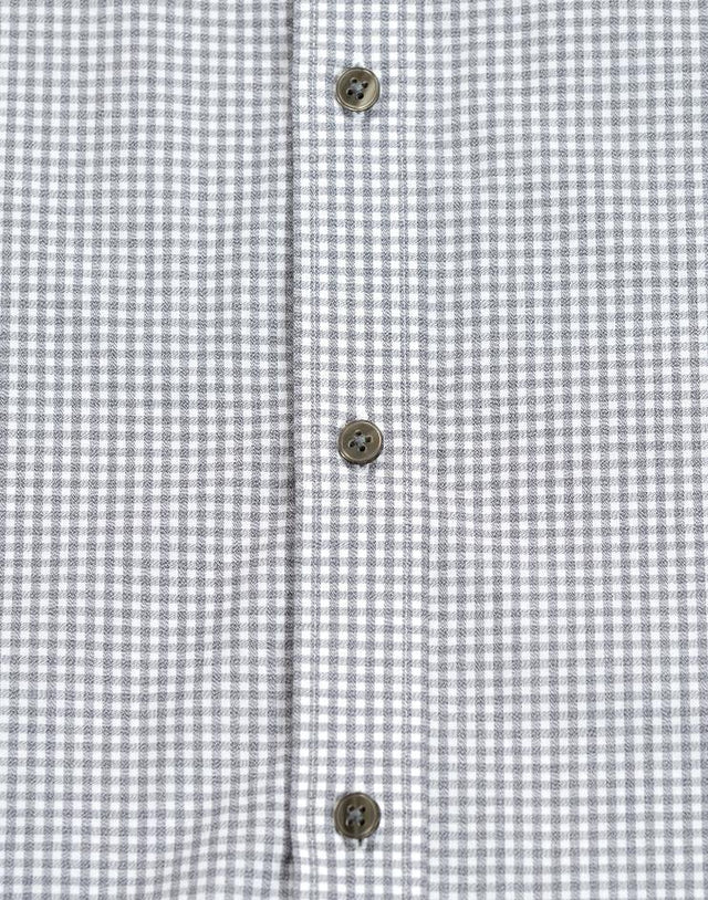 Grey and White Checkered Shirt - Kloth Studio Inc. - klothstudio.com