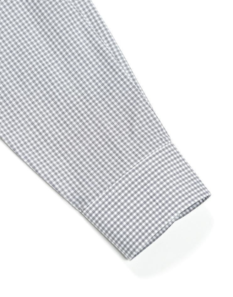 Grey and White Checkered Shirt - Kloth Studio Inc. - klothstudio.com