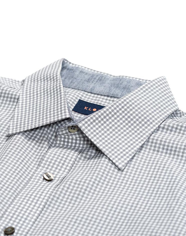 Grey and White Checkered Shirt - Kloth Studio Inc. - klothstudio.com