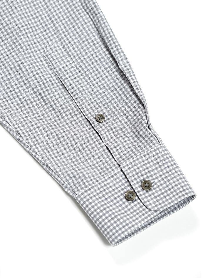Grey and White Checkered Shirt - Kloth Studio Inc. - klothstudio.com