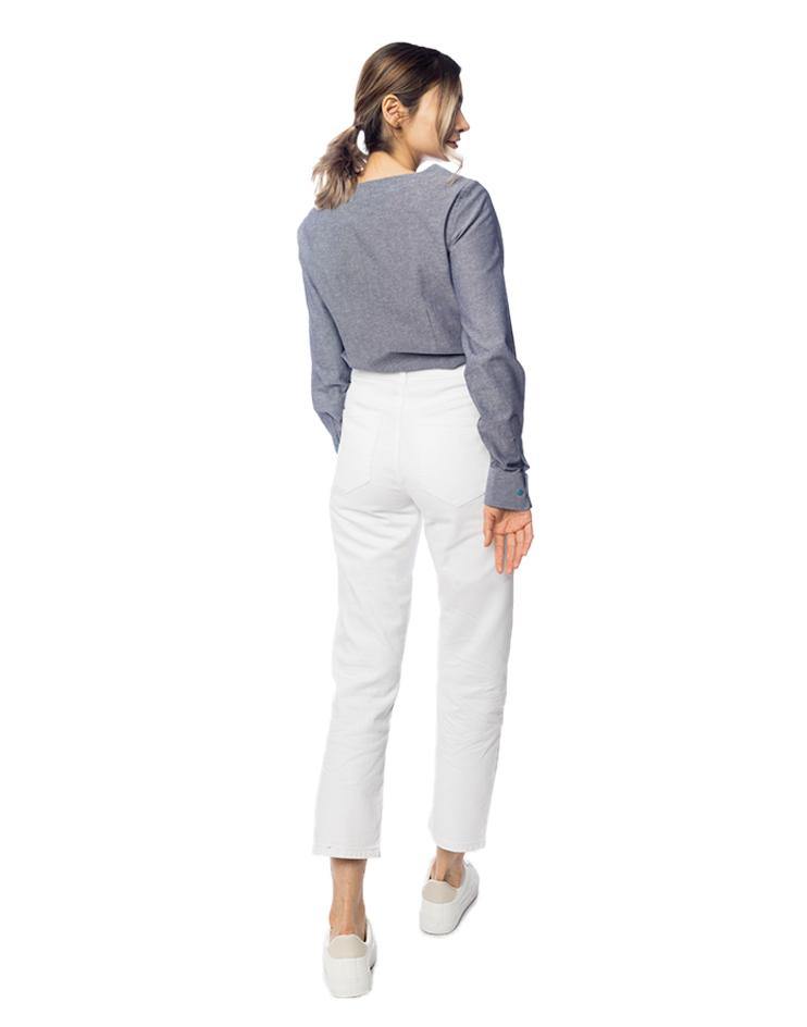 White Slim Fit Denim - Kloth Studio Inc. - klothstudio.com