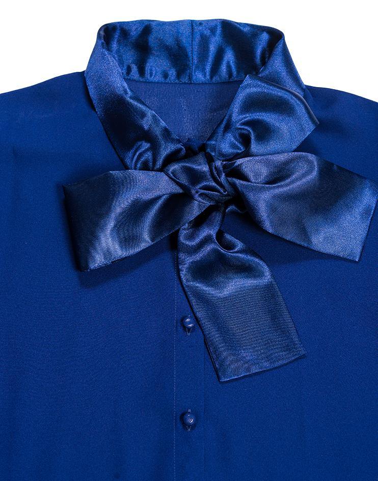 Navy Bow Blouse - Kloth Studio Inc. - klothstudio.com