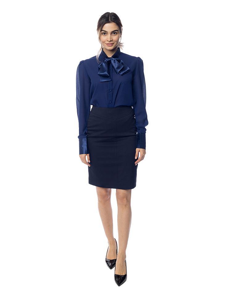 Navy blue dress outlet blouse