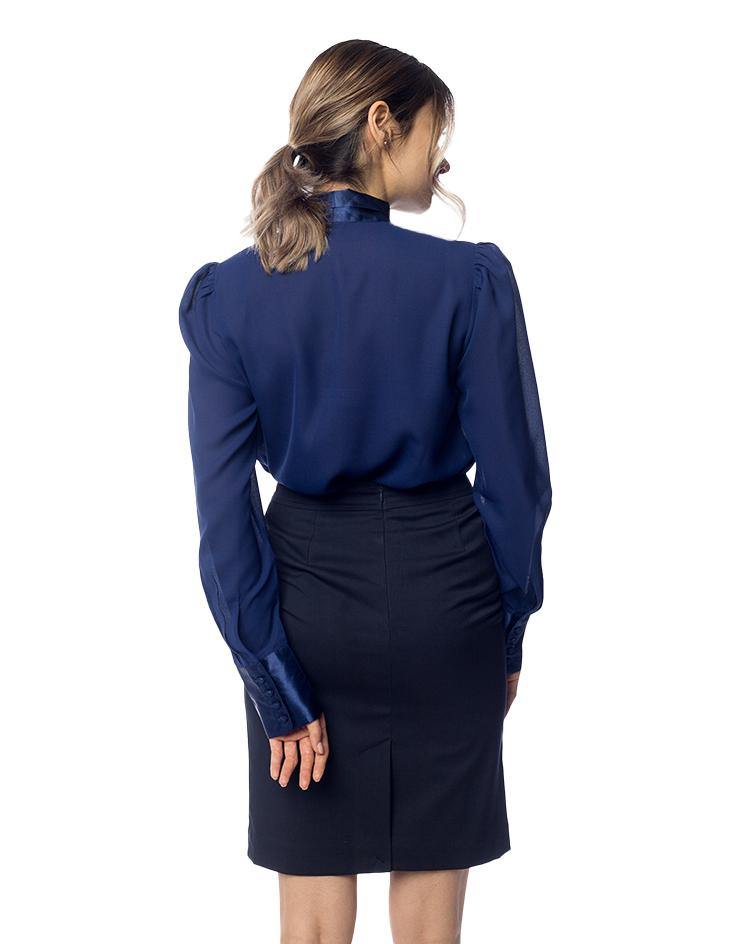 Navy Pencil Skirt - Kloth Studio Inc. - klothstudio.com