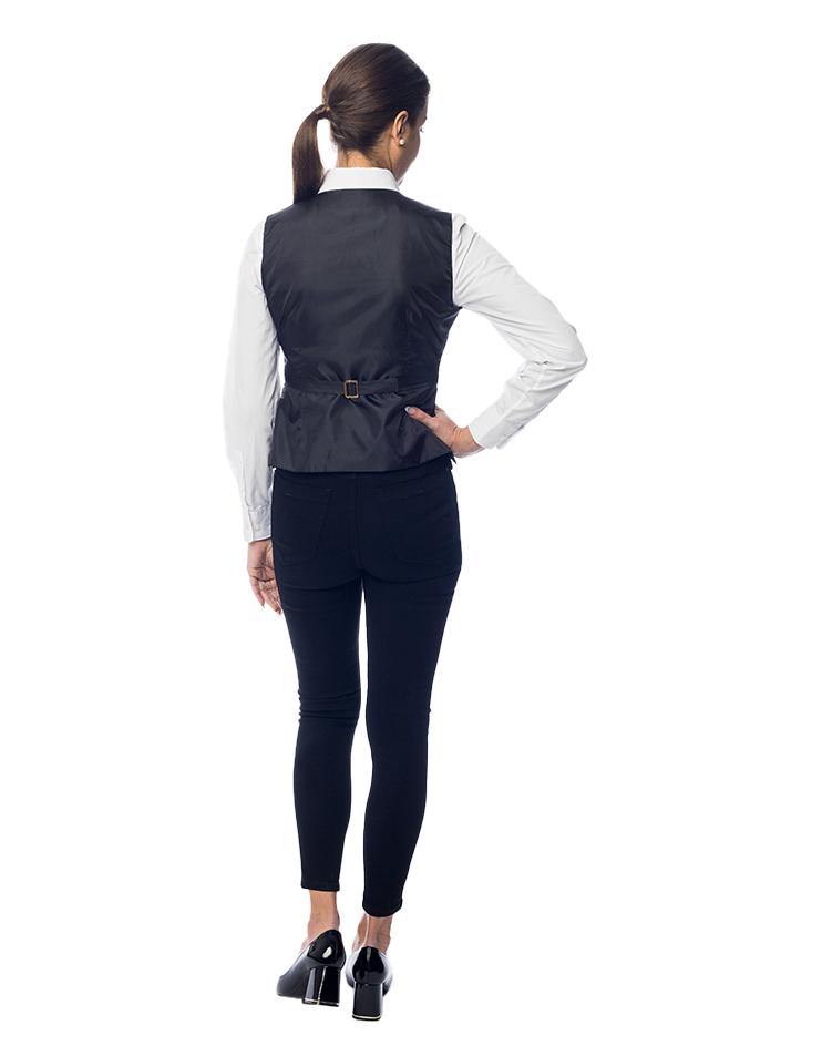Navy Vest with Velvet Lapels and Gold Buttons - Kloth Studio Inc. - klothstudio.com