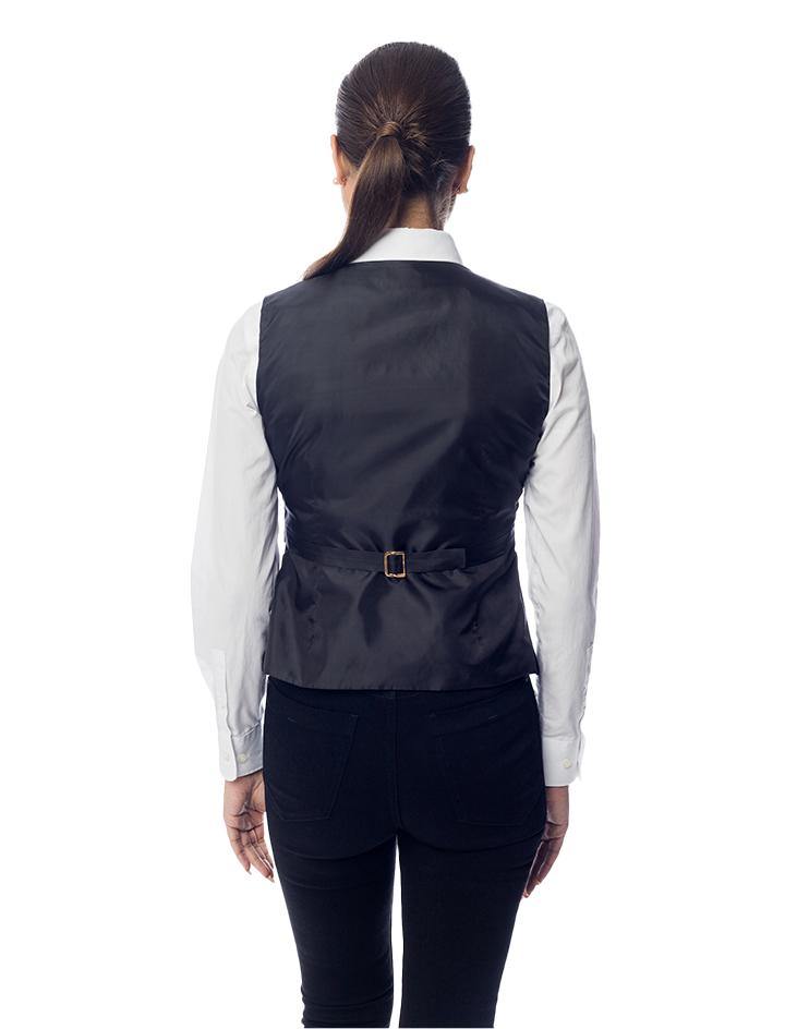 Navy Vest with Velvet Lapels and Gold Buttons - Kloth Studio Inc. - klothstudio.com