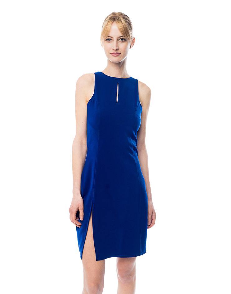 Blue Slit Dress - Kloth Studio Inc. - klothstudio.com