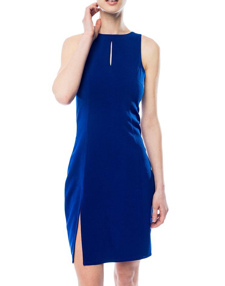 Blue Slit Dress - Kloth Studio Inc. - klothstudio.com