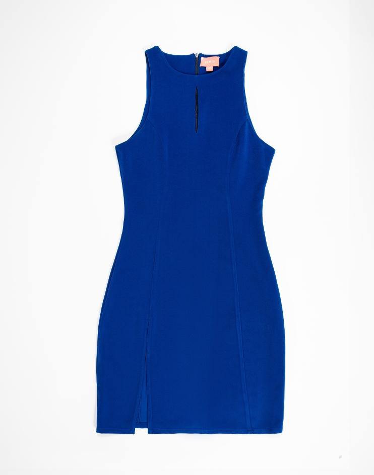 Blue Slit Dress - Kloth Studio Inc. - klothstudio.com