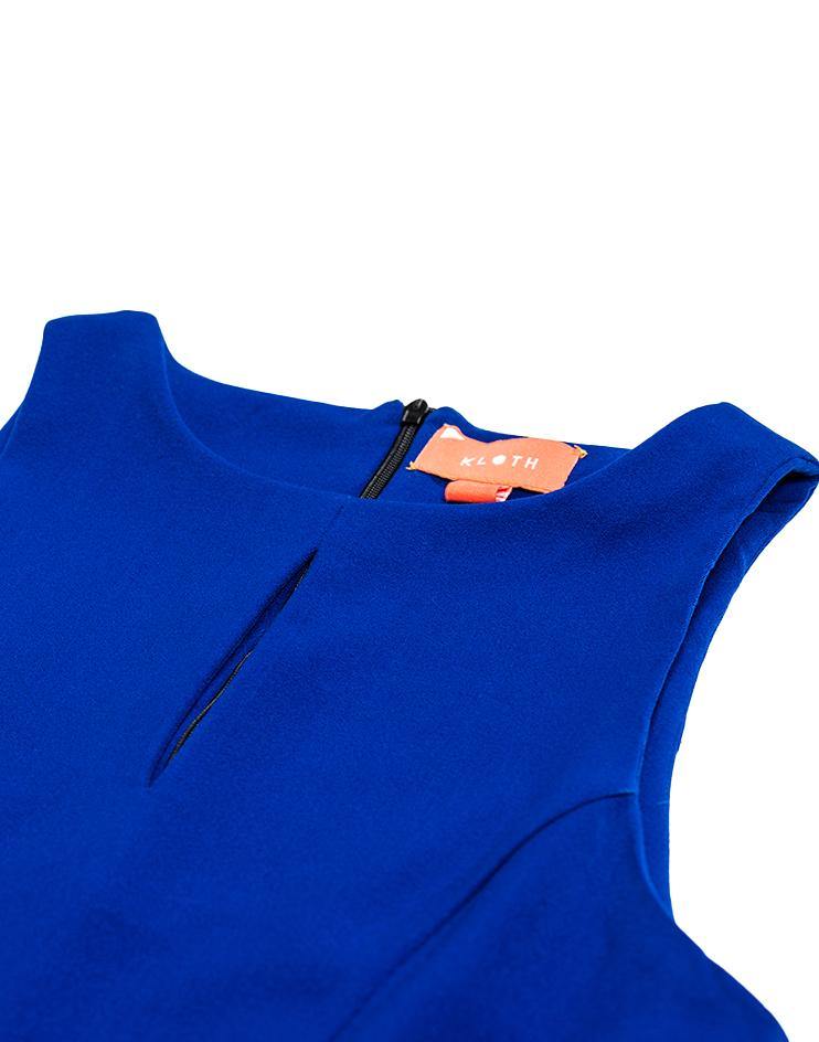Blue Slit Dress - Kloth Studio Inc. - klothstudio.com