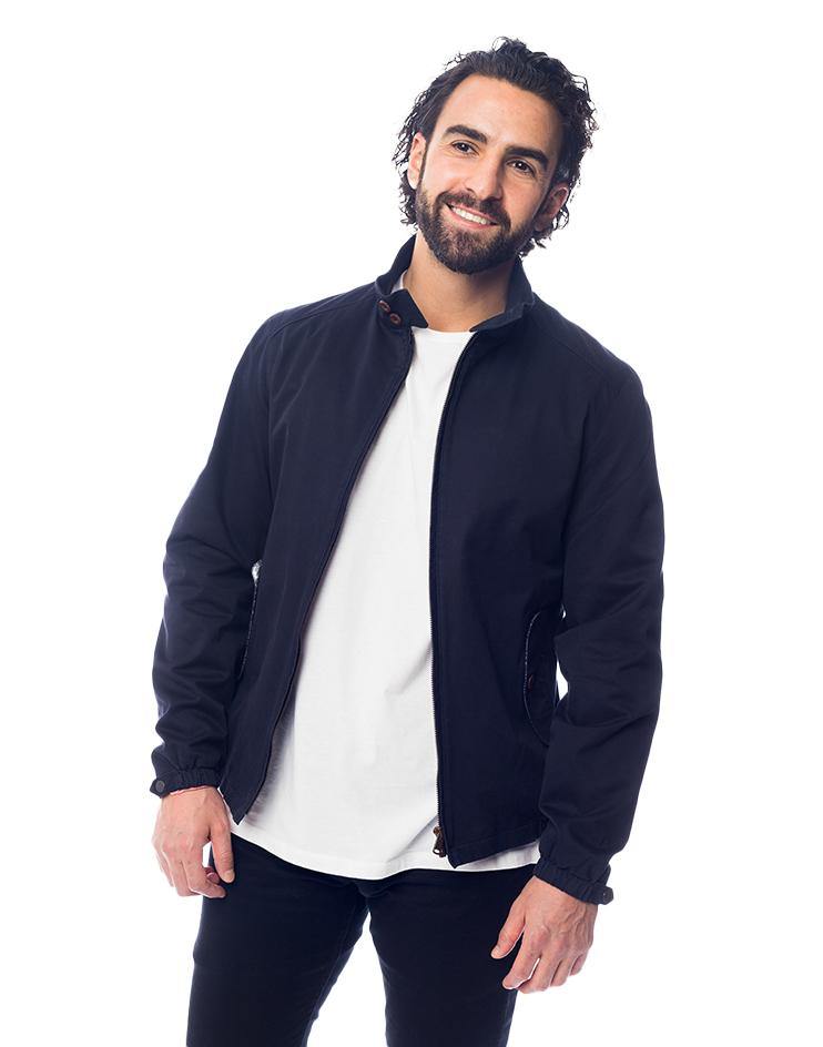 Navy Blue Zip-up Jacket - Kloth Studio Inc. - klothstudio.com