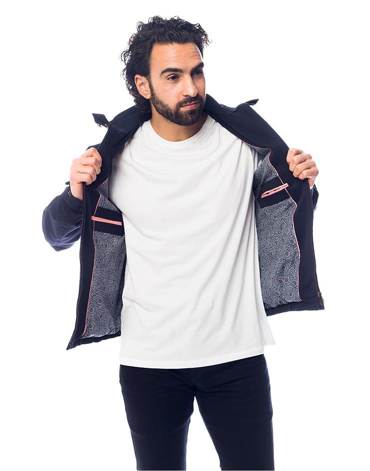 Navy Blue Zip-up Jacket - Kloth Studio Inc. - klothstudio.com