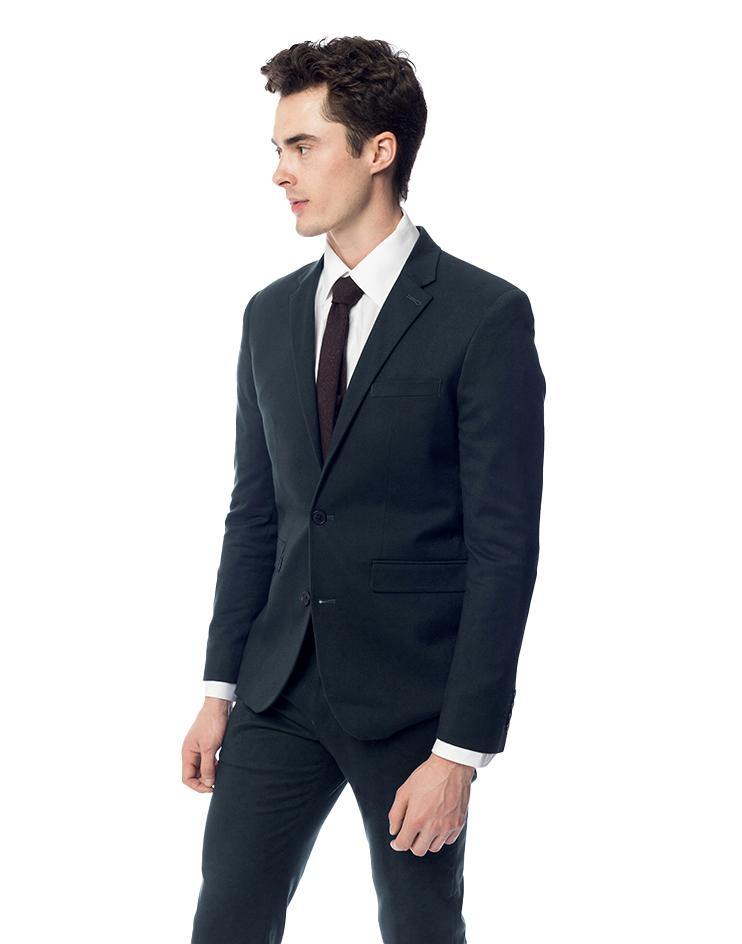 Forest Green Two-Button Suit Jacket - Kloth Studio Inc. - klothstudio.com