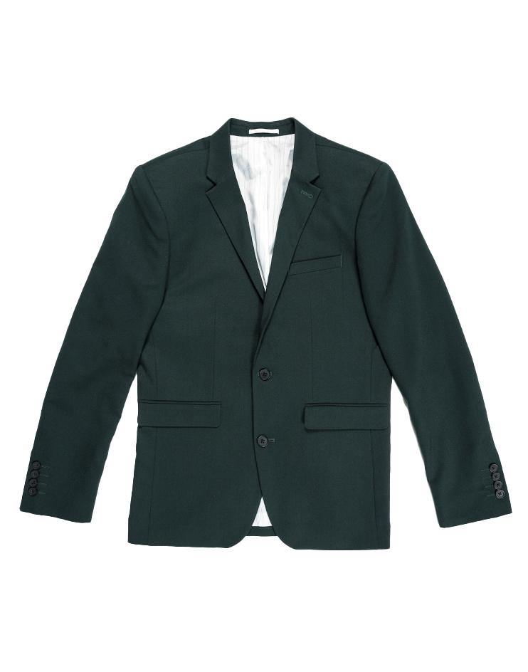 Forest Green Two-Button Suit Jacket - Kloth Studio Inc. - klothstudio.com