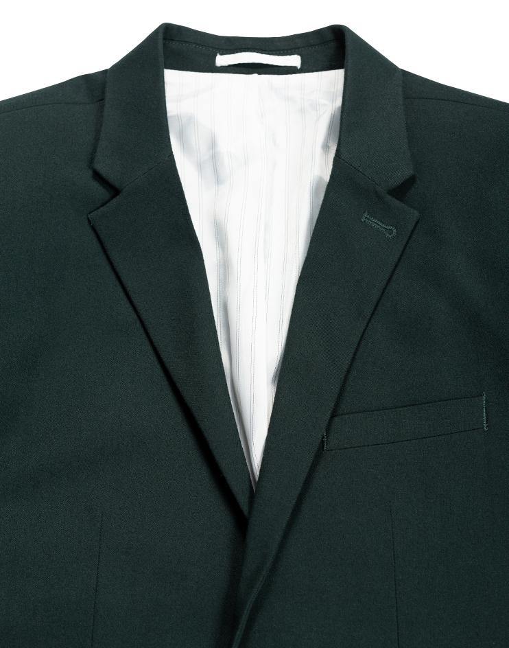 Forest Green Two-Button Suit Jacket - Kloth Studio Inc. - klothstudio.com