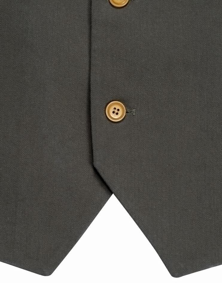 Men's Grey 3-Button Vest - Kloth Studio Inc. - klothstudio.com