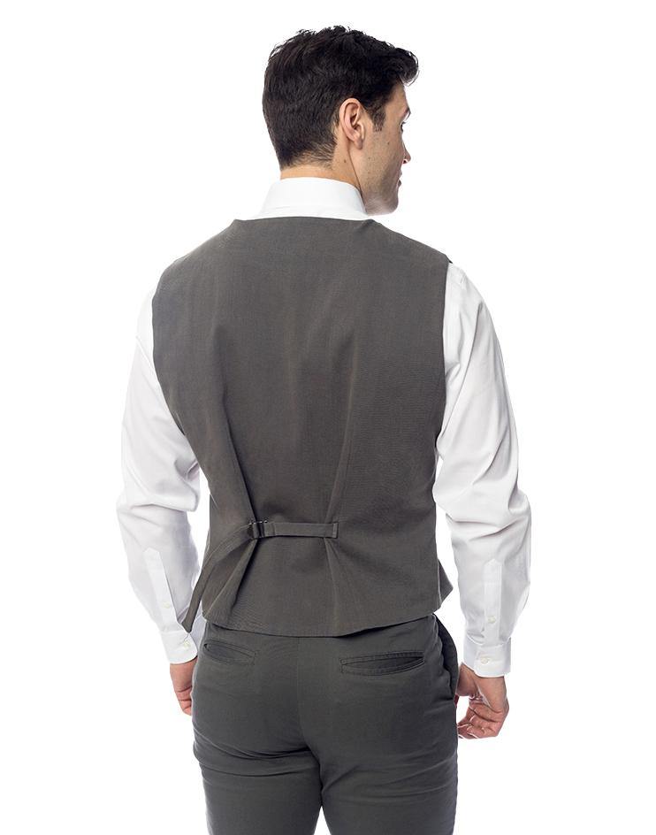 Men's Grey 3-Button Vest - Kloth Studio Inc. - klothstudio.com