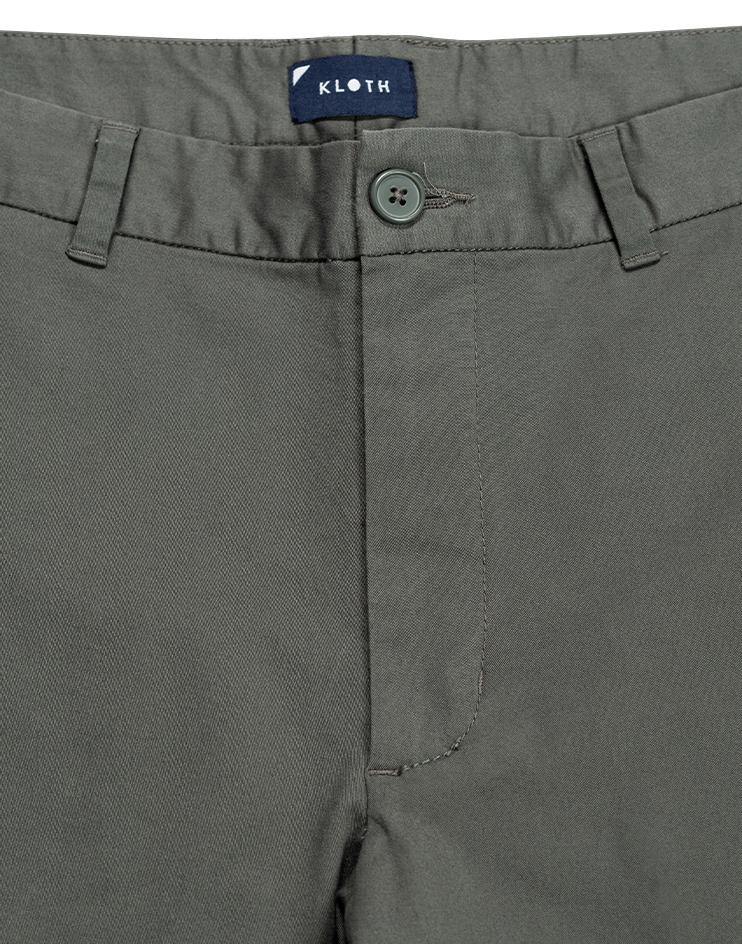 Grey Slim Chinos - Kloth Studio Inc. - klothstudio.com