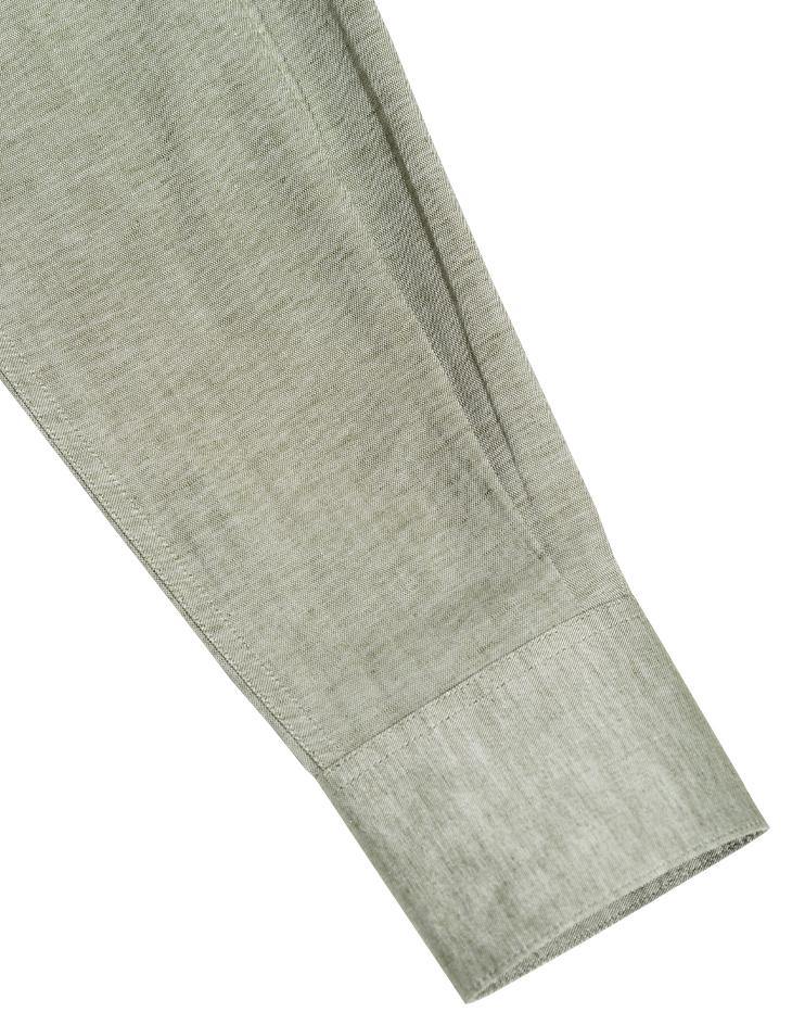 Olive Green Mandarin Collar Shirt - Kloth Studio Inc. - klothstudio.com