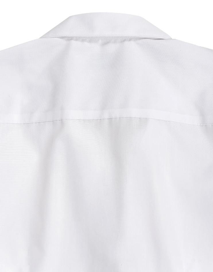 White Collared Shirt with Tan Contrast - Kloth Studio Inc. - klothstudio.com