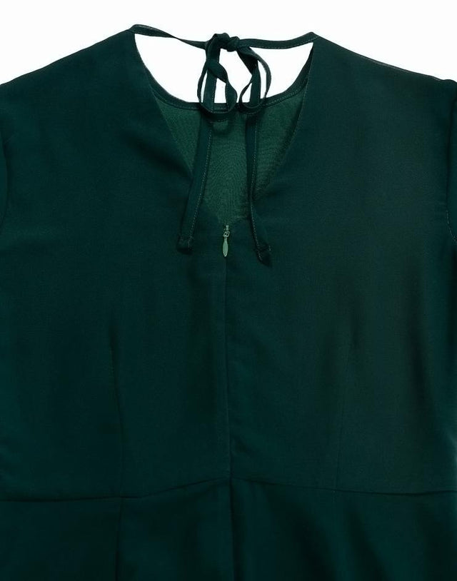 Forest Green Dress with Front Slit - Kloth Studio Inc. - klothstudio.com