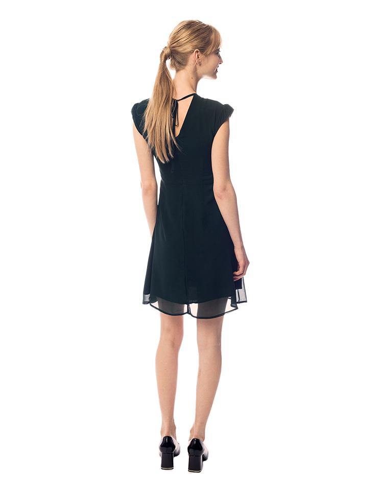 Forest Green Dress with Front Slit - Kloth Studio Inc. - klothstudio.com