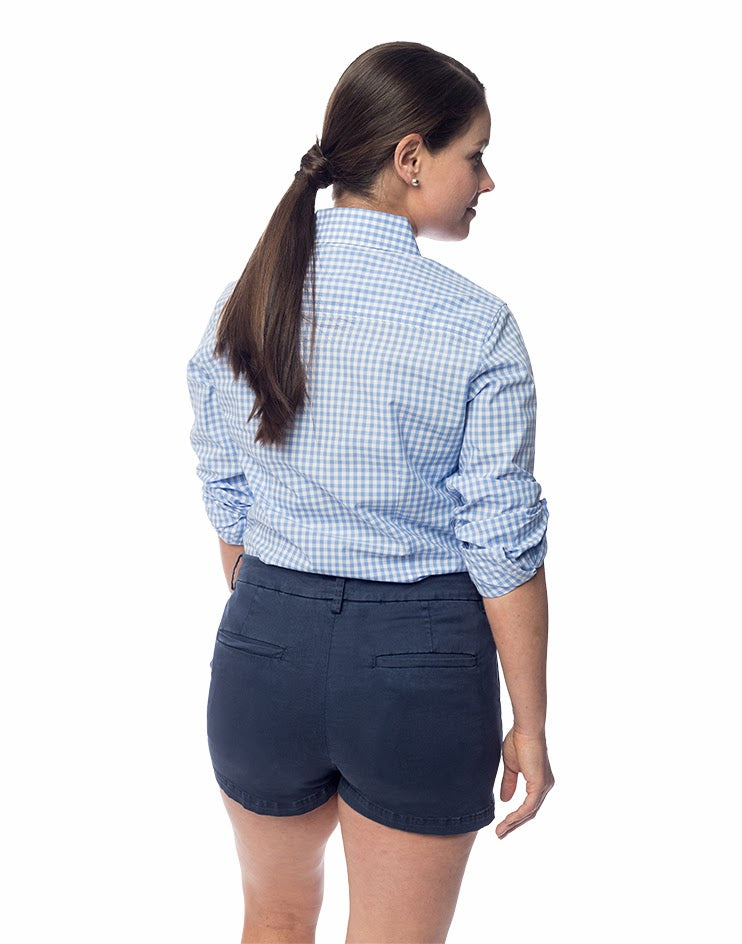 Women's Navy Blue Chino Shorts