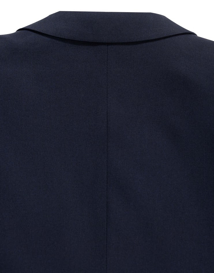 Navy Suit Jacket with Pink Pocket Square