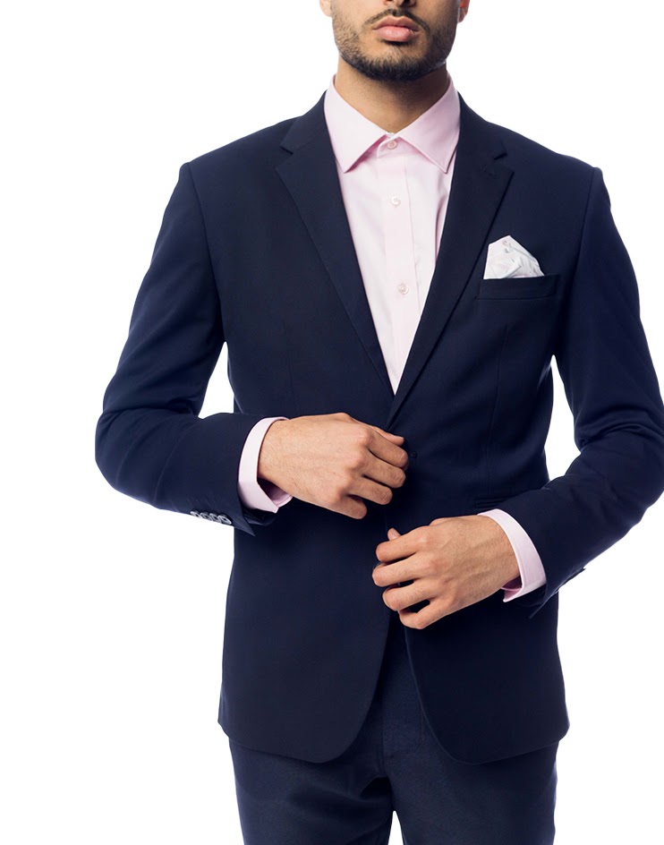hot pink dress with navy suit What Color Suits Go Best with Pink Bridesmaid Dresses?