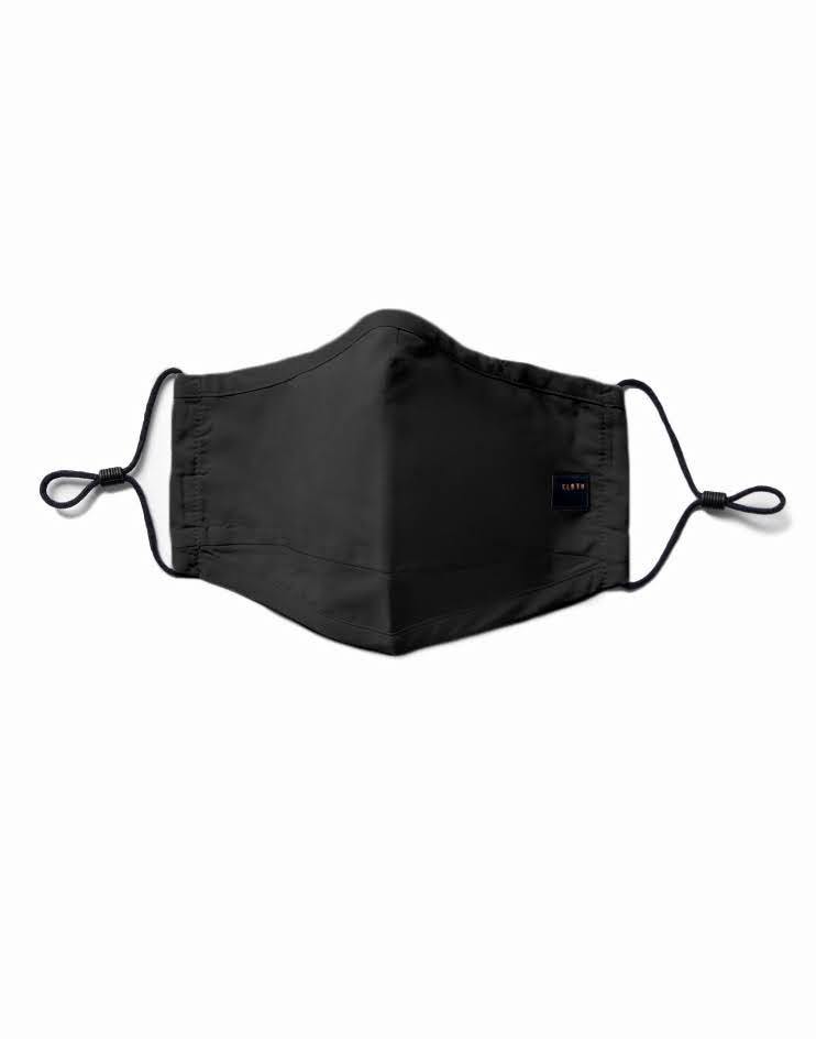 Black Anti-Bacterial Bamboo Rayon Contour Mask (Pack of 3) - Kloth Studio Inc. - klothstudio.com