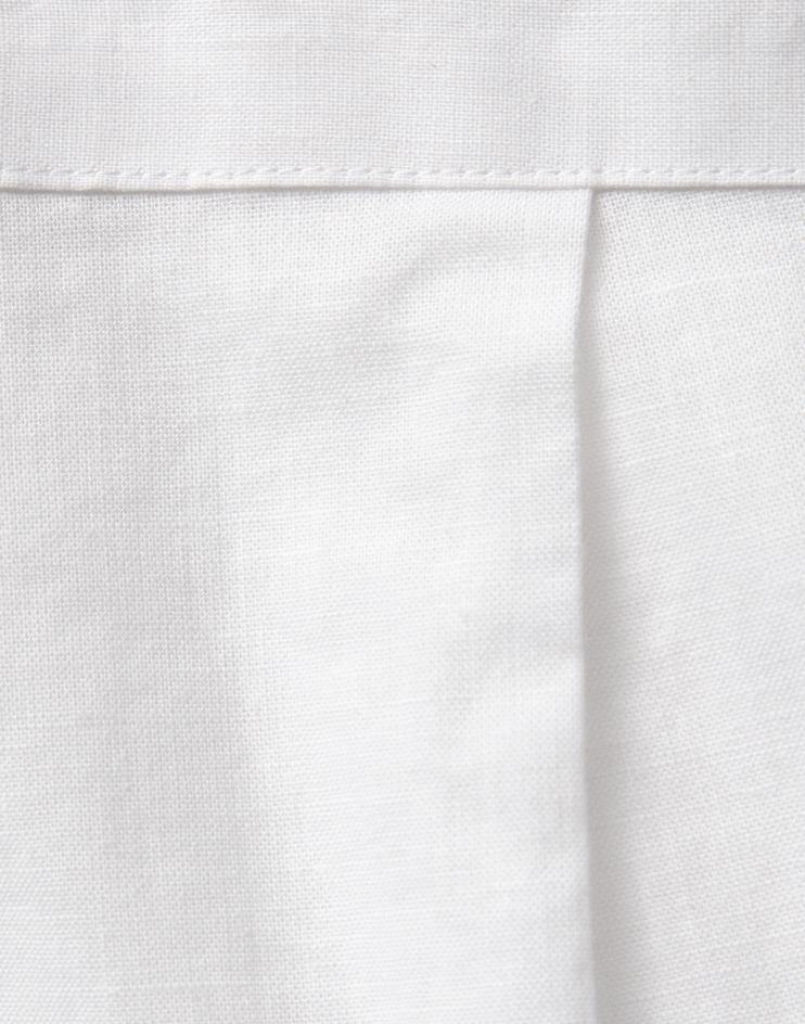 Men’s White Linen Henley Short Sleeve Shirt with Pink Inside Collar Contrast - Kloth Studio Inc. - klothstudio.com