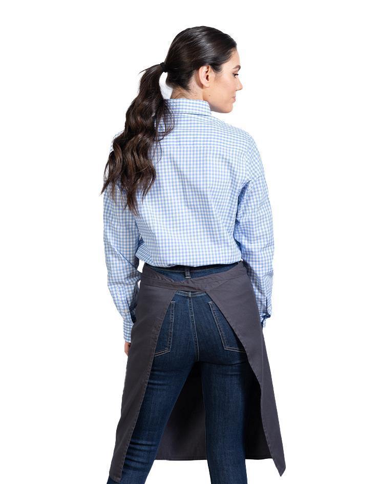 Charcoal Grey Knee-Length Bistro Apron - Kloth Studio Inc. - klothstudio.com