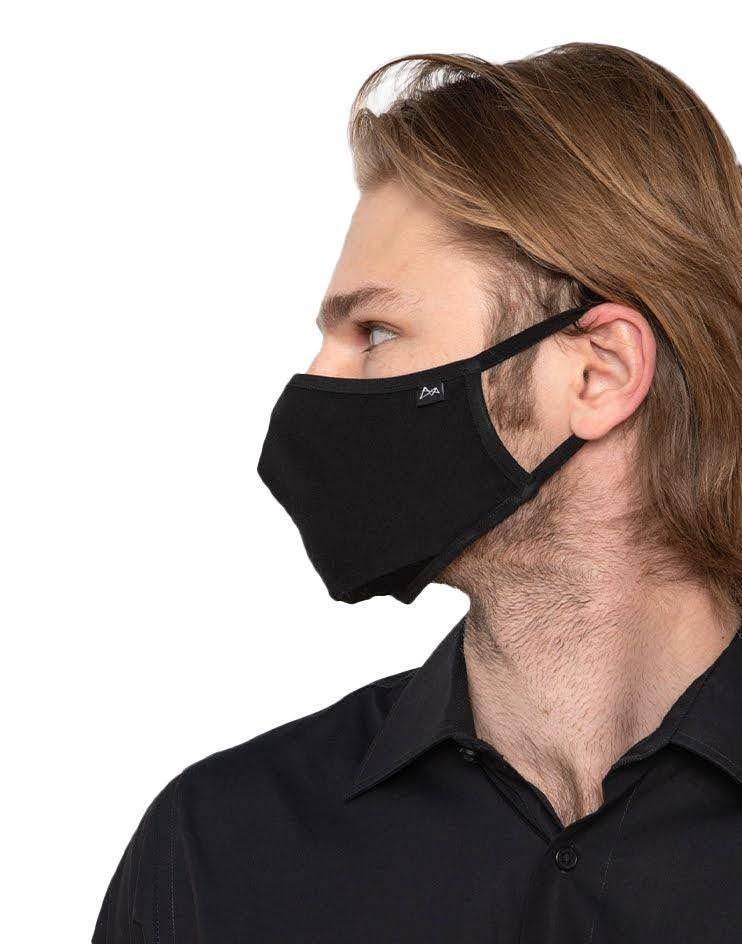 Black Knit Anti-Viral Contour Mask (Pack of 3) - Kloth Studio Inc. - klothstudio.com