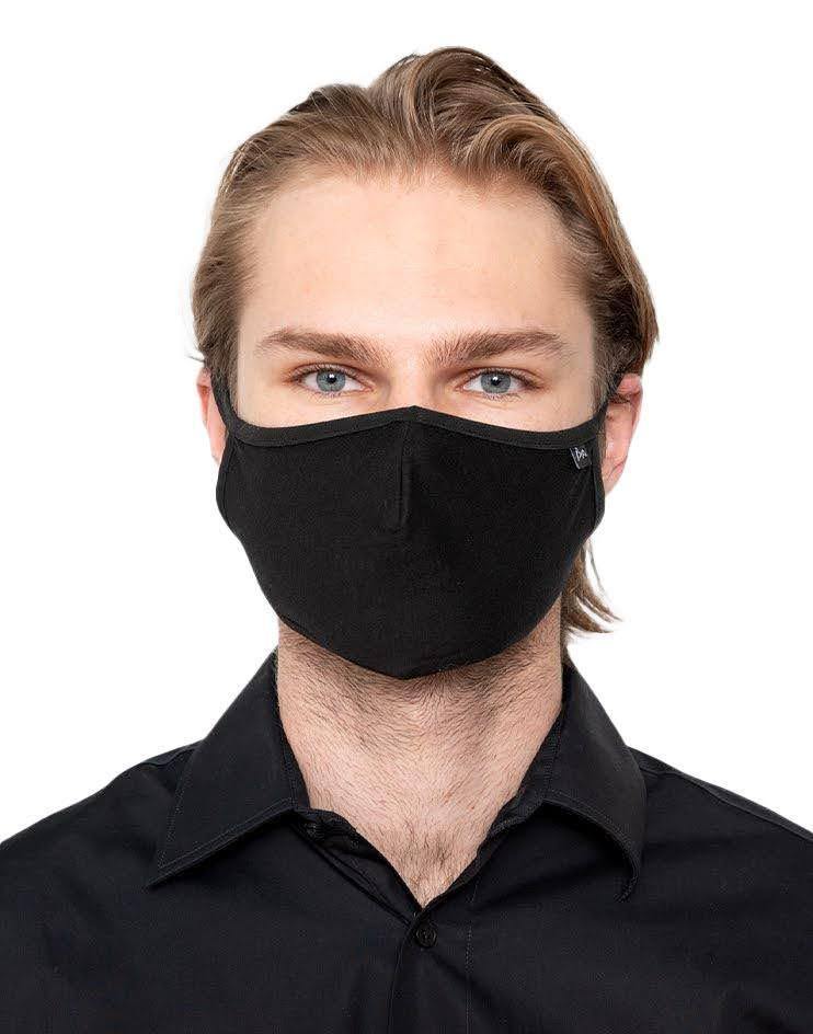 Black Knit Anti-Viral Contour Mask (Pack of 3) - Kloth Studio Inc. - klothstudio.com