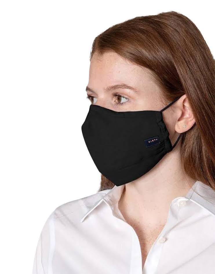Black Anti-Bacterial Bamboo Rayon Contour Mask (Pack of 3) - Kloth Studio Inc. - klothstudio.com