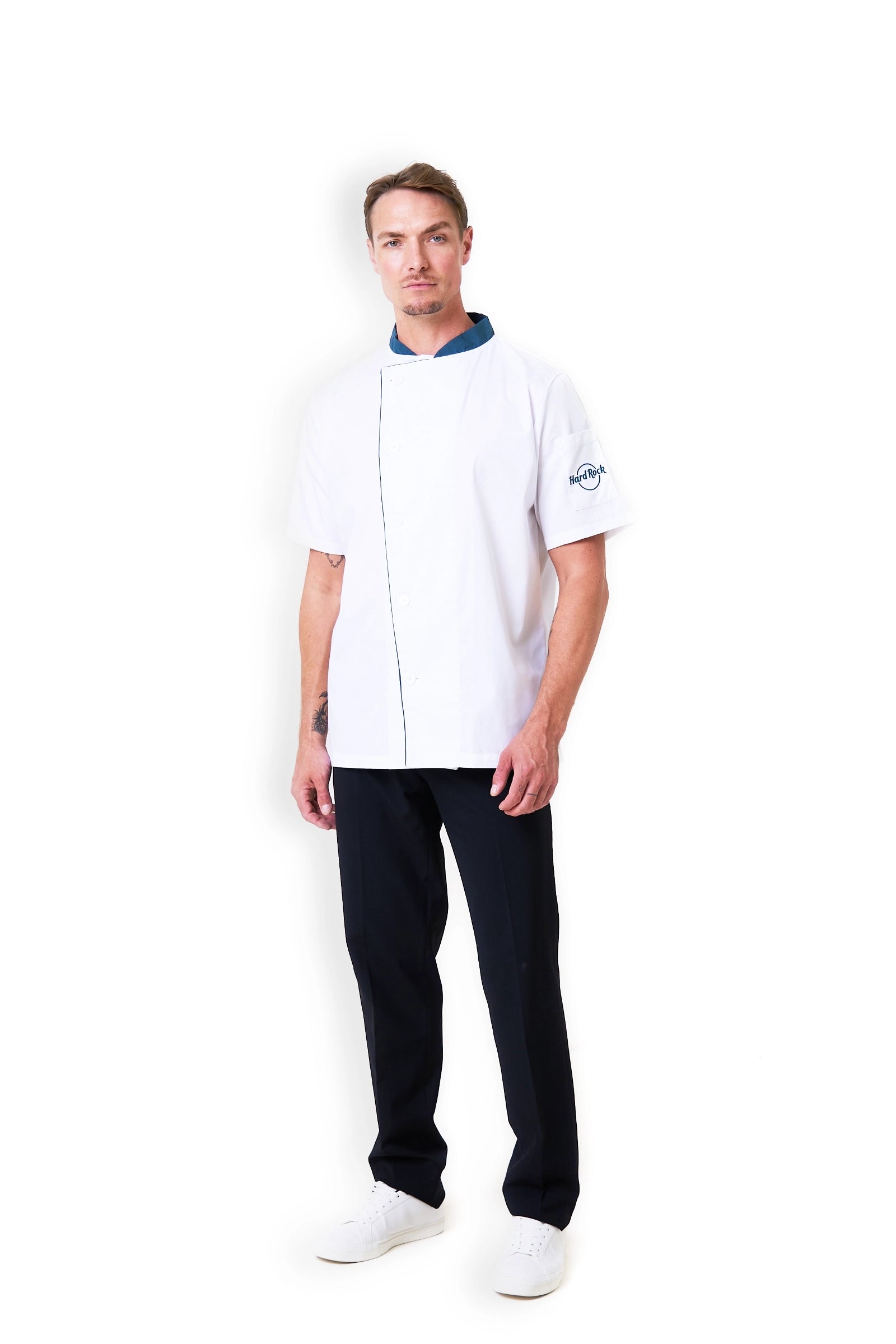 Men's Contrast Trim Chef Coat