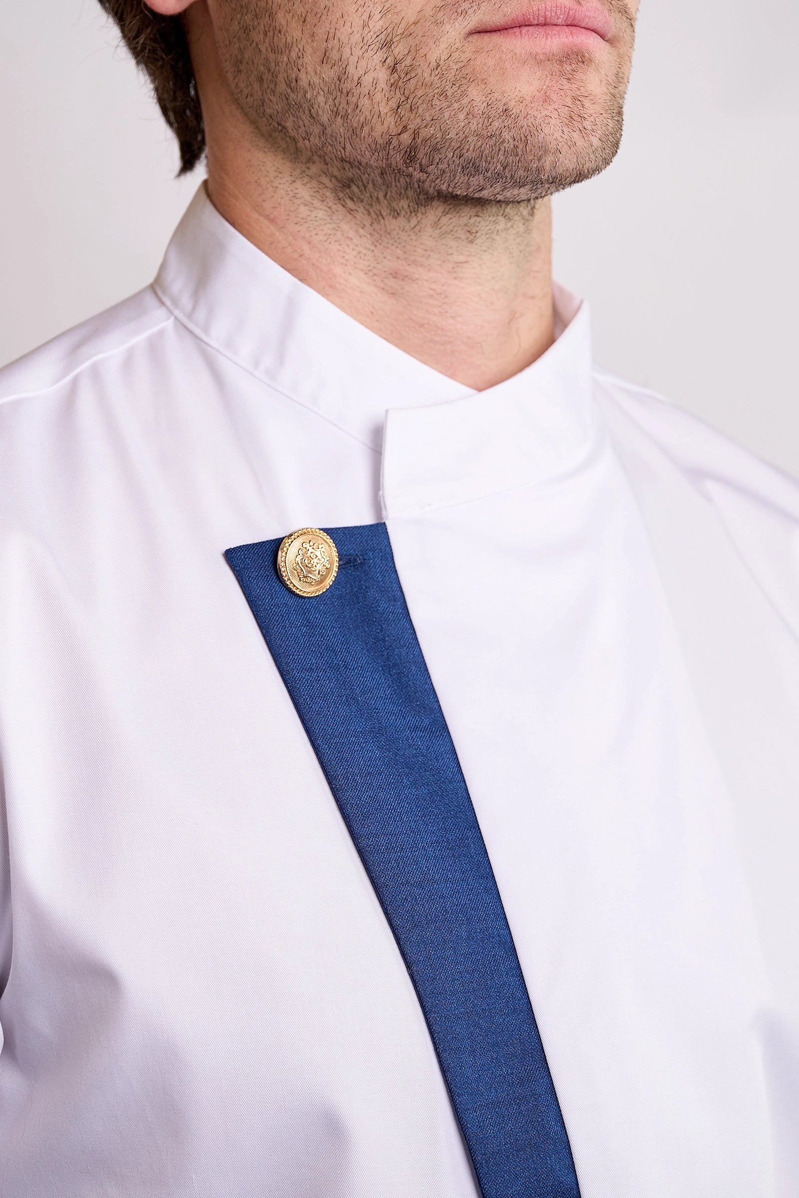 Asymmetric Zip Front Chef coat