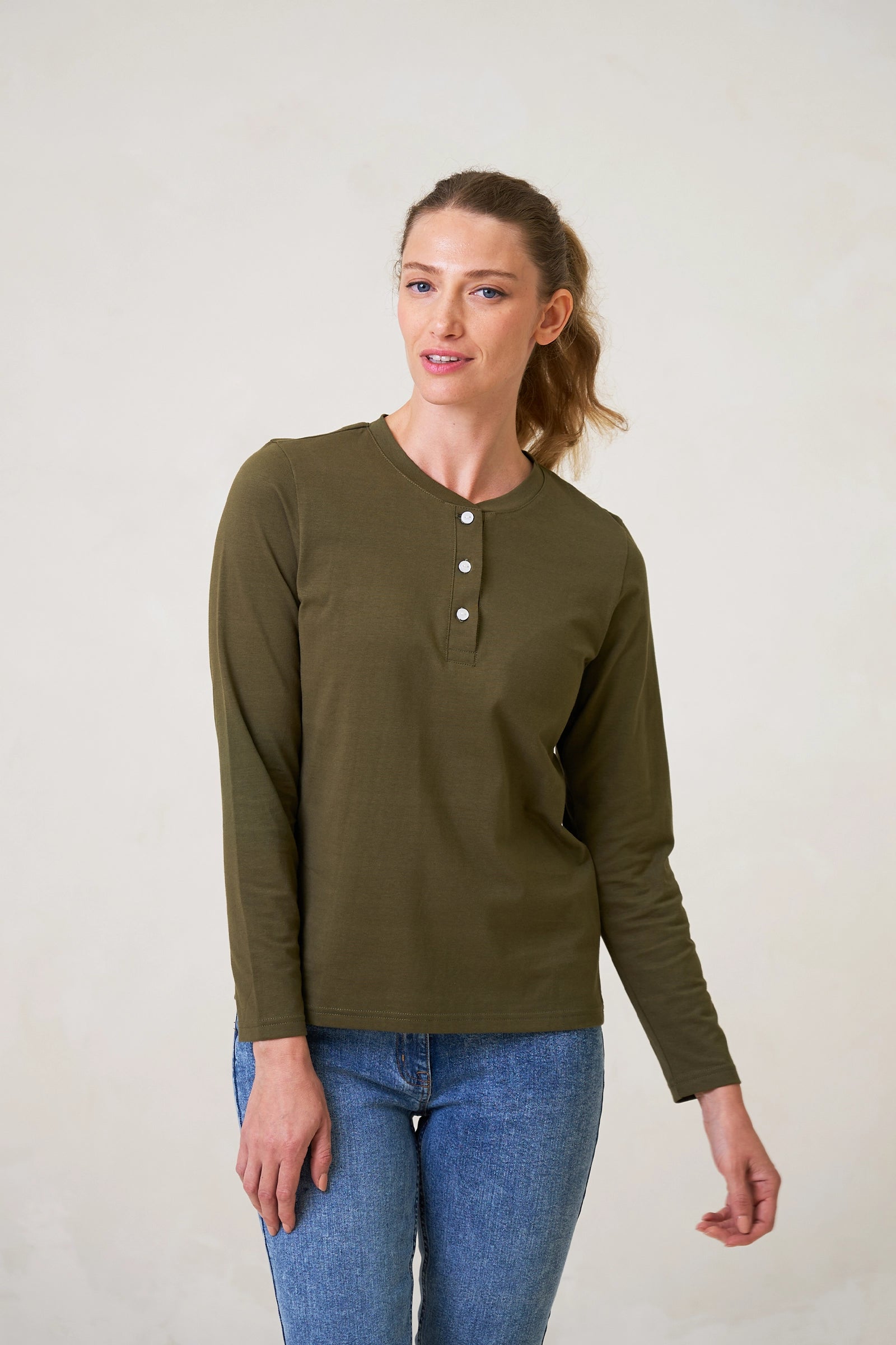 Long Sleeve Henley T-Shirt